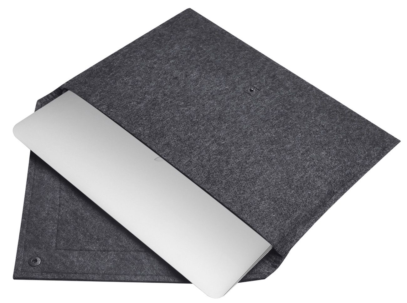 Черный чехол Gmakin на MacBook с треугольной крышкой Air 13 M1
