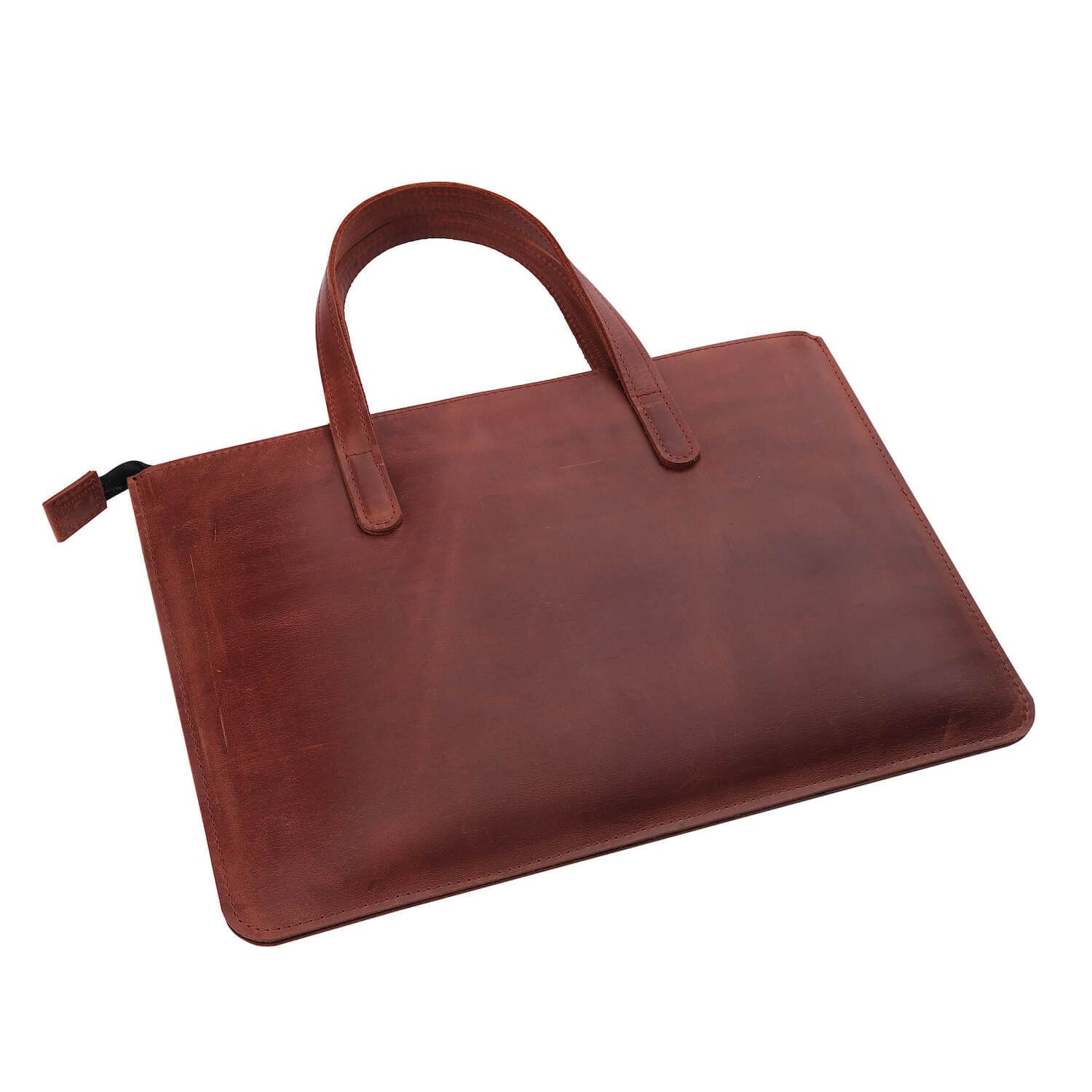 Коричневая кожаная сумка Gmakin для MacBook Air 13 M2