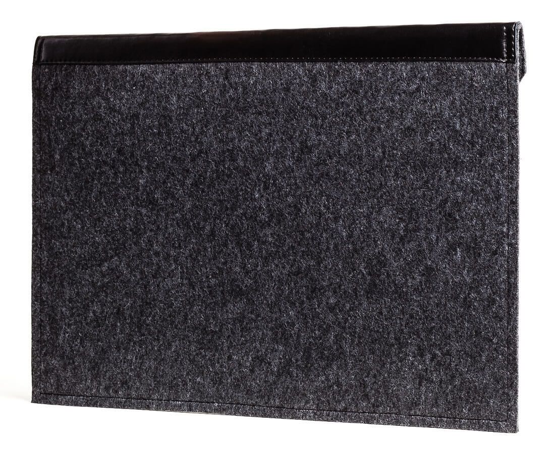 Черный конверт Gmakin для MacBook с экокожей Air 13 M1