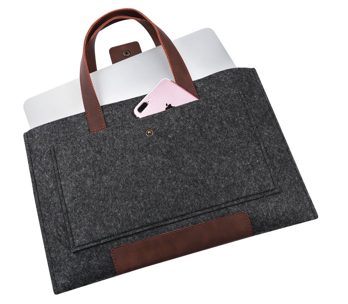 Войлочная сумка Gmakin для Macbook Air/Pro Черная Air 13 M1