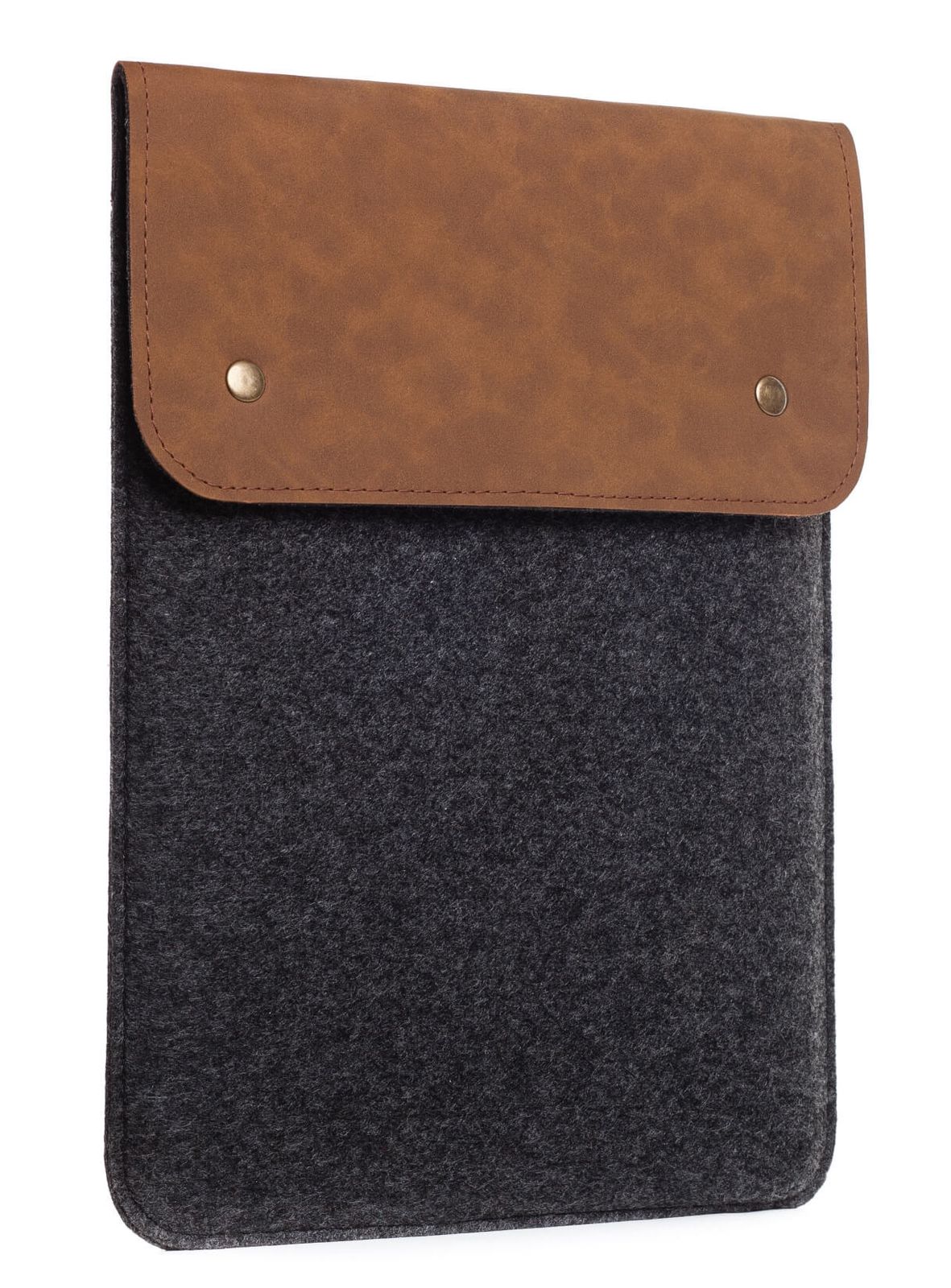 Вертикальный чехол Gmakin для MacBook коричневый с черным Pro 15 2012-2015