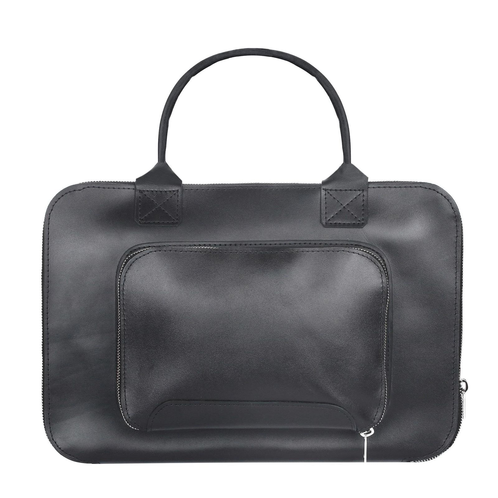Чорна шкіряна сумка Gmakin для MacBook Air 13 M1
